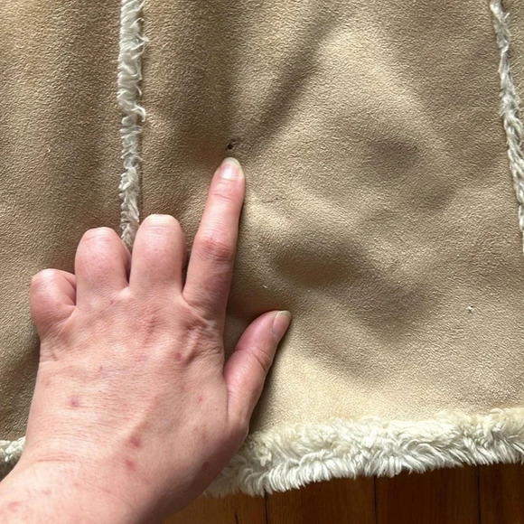 Women's Tan Shearling Coat - Picture 10 of 10